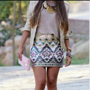 NWOT Express sequins skirt